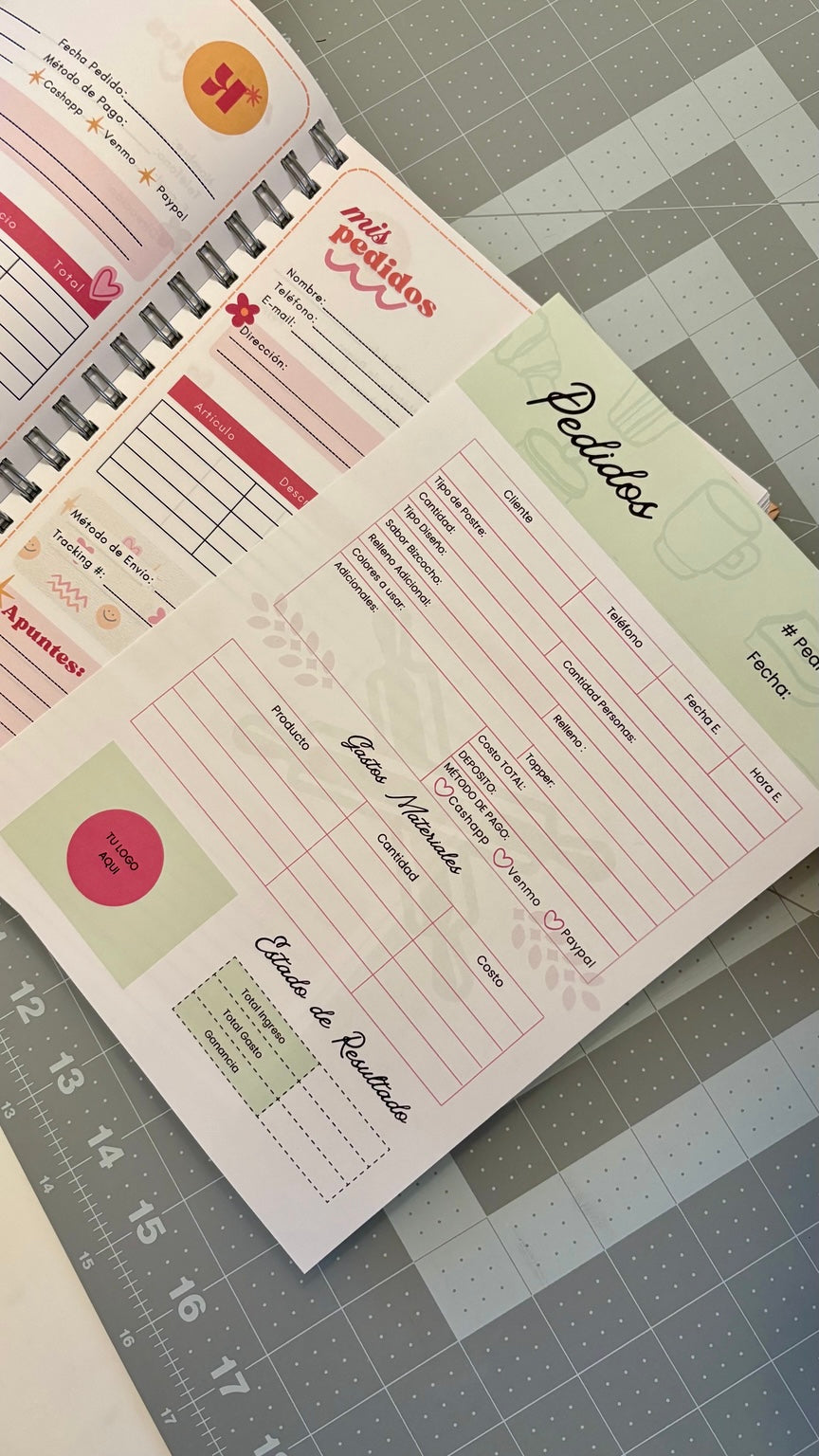 Agenda de Pedidos Personalizada Para Emprendedoras